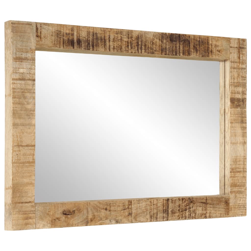 Mirror 70X50 Cm Solid Wood Mango And Glass